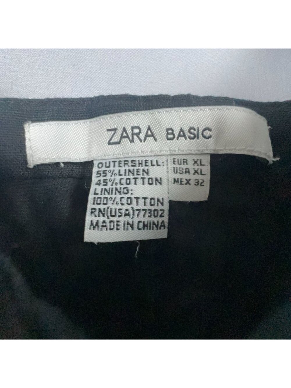 Zara Basic Midi Dress Size XL Black White Floral Embroidered V Neck Sleeveless - Picture 6 of 7